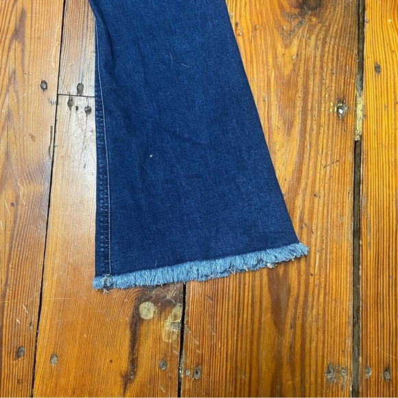 Rockin’ C Women's High Rise Flared Jeans Size 29 Elastic Waist Raw Hem Western - Picture 8 of 11